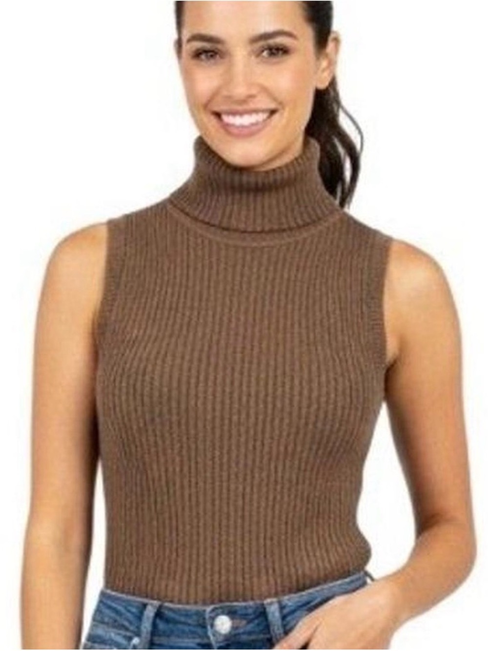 Everlane Sleeveless Turtleneck Bodysuit, XS